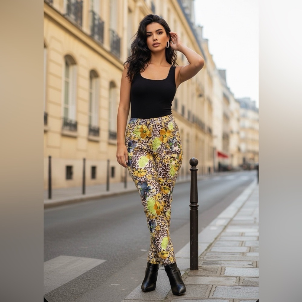 Tricotto Floral Women’s Pants Size 6 Used